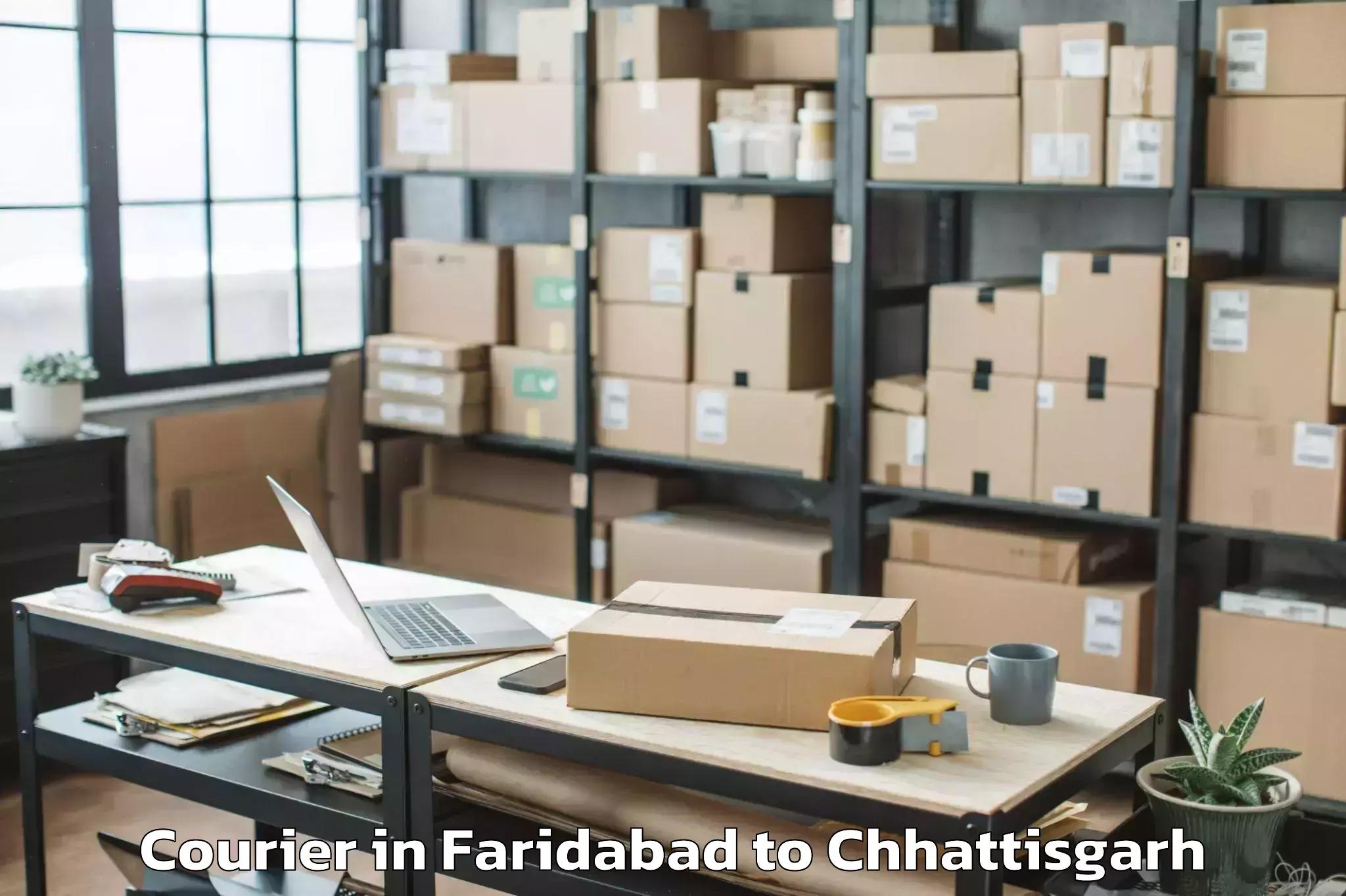 Get Faridabad to Dharamjaigarh Courier